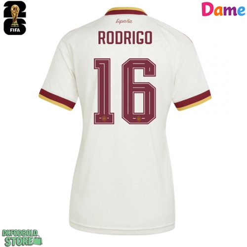 Spanien Rodri Hernandez #16 Replika Udebanetrøje Dame VM 2026 Kortærmet